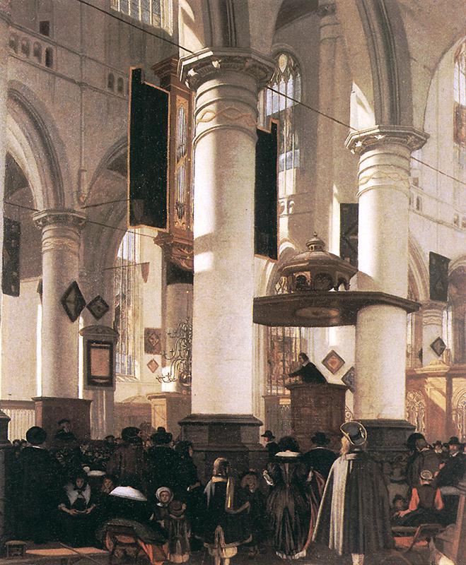 WITTE, Emanuel de Interior of a Church Sweden oil painting art